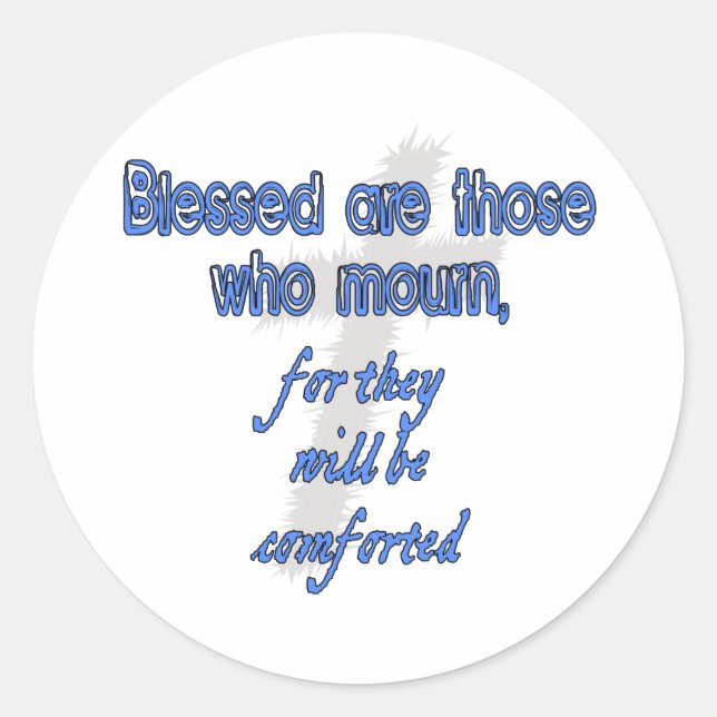 Sticker Rond Heureux Ceux Qui Mourent (Devant)