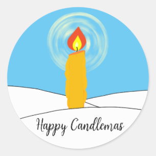 Sticker Rond Heureux cierges