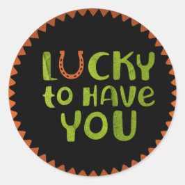 Sticker Rond Heureux de vous faire coller