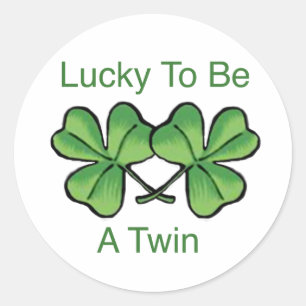 Sticker Rond Heureux D'Être Un Twin