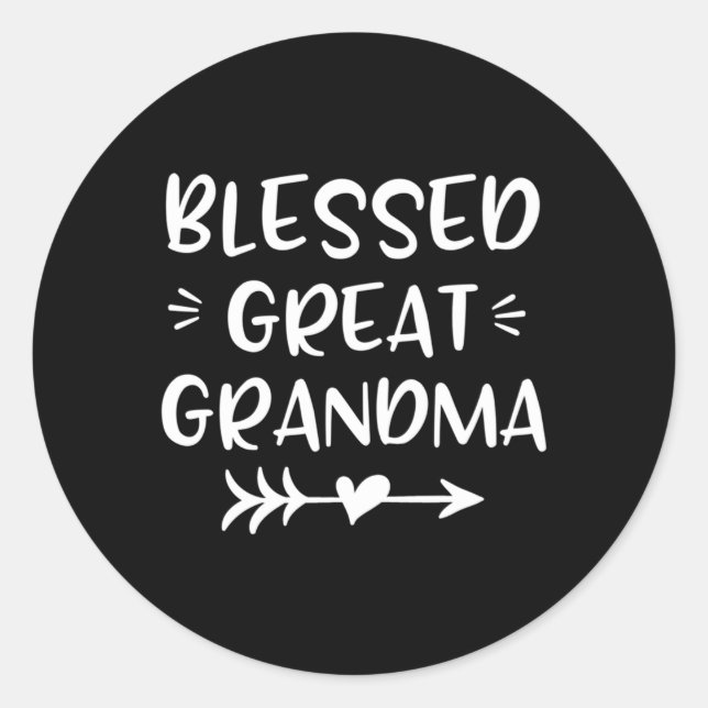 Sticker Rond Heureux grand grand-mère Il Arrow S (Devant)