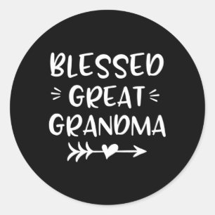Sticker Rond Heureux grand grand-mère Il Arrow S