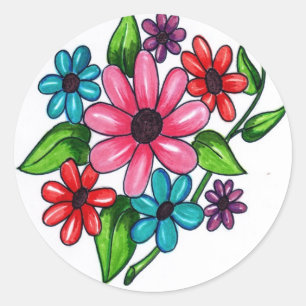Sticker Rond Heureux peut le jour