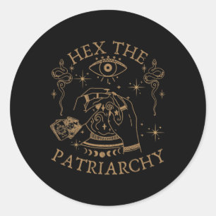 Sticker Rond Hex La sorcière féministe du patriarcat