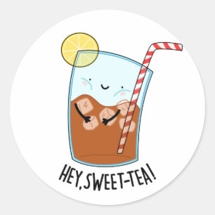 Sticker Rond Hey Swee Tea Cute Swee Thé Pun