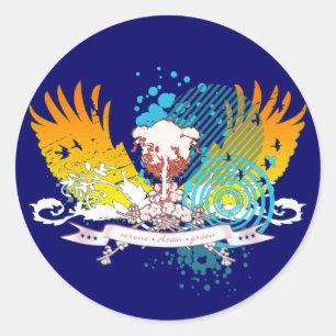 Sticker Rond hi-fi tree.
