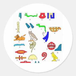 Sticker Rond Hiéroglyphes