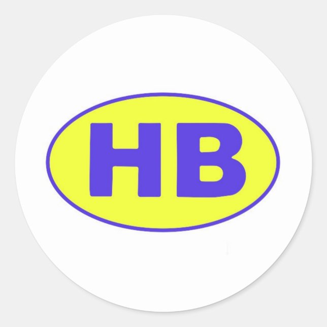 Sticker Rond Higgins Beach HB Oval (Devant)