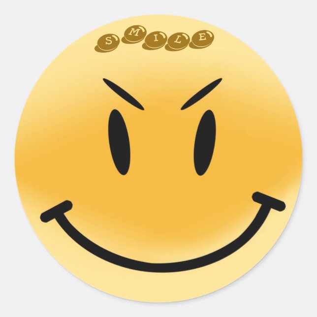 Sticker Rond highres_smiley_str, SMILE (Devant)