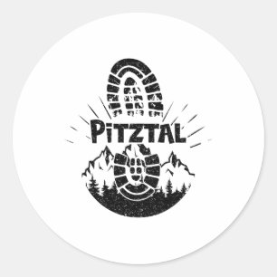 Sticker Rond Hiker Pitztal Tyrol Autriche Vacances