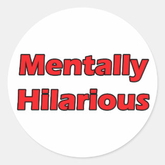 Sticker Rond hilarant mental