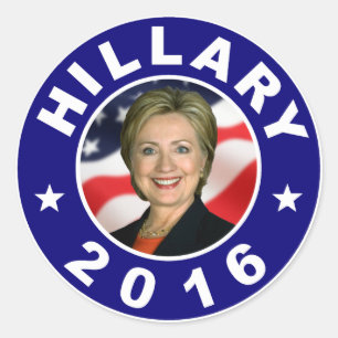 Sticker Rond Hillary 2016