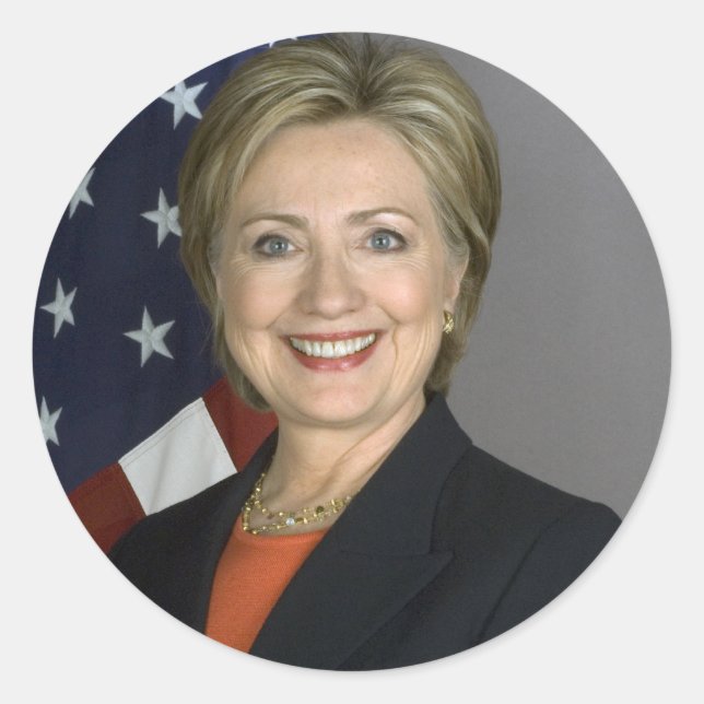 Sticker Rond Hillary Clinton (Devant)