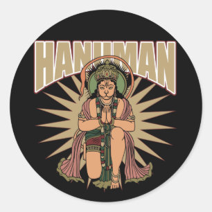 Sticker Rond Hindu Hanuman