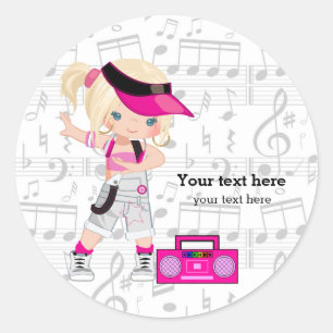 Sticker Rond Hip hop