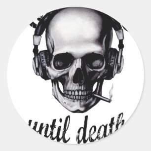 Sticker Rond Hip hop jusqu'à la mort