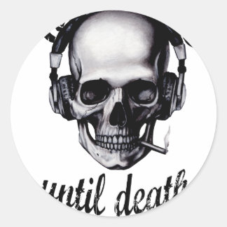 Sticker Rond Hip hop jusqu'à la mort