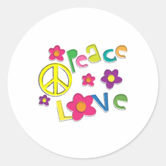 Sticker Rond hippie