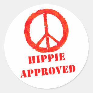 Sticker Rond Hippie approuvée