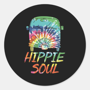 Sticker Rond Hippie Soul