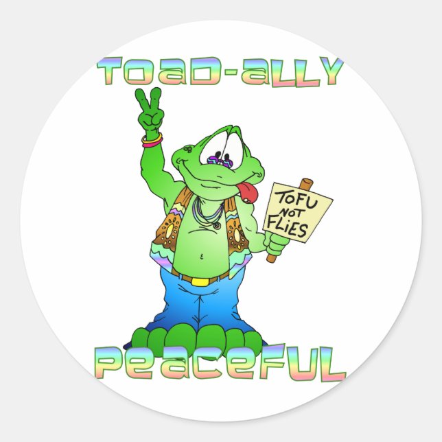 Sticker Rond Hippie Toad (Devant)
