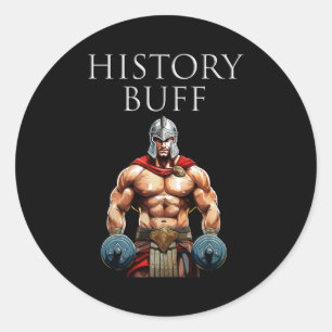 Sticker Rond Histoire Buff Roman Centurion