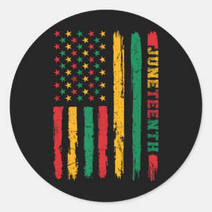 Sticker Rond Histoire de l'Amérique africaine Drapeau 1865