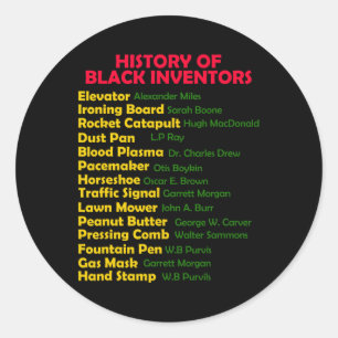 Sticker Rond Histoire Des Inventeurs Noirs Mois De L'Histoire N