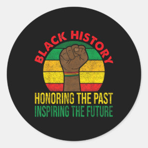 Sticker Rond Histoire des Noirs honorer le passé Inspirant Homm