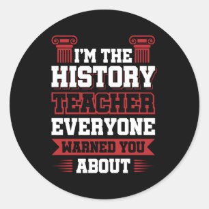 Sticker Rond Histoire Enseignant Études sociales