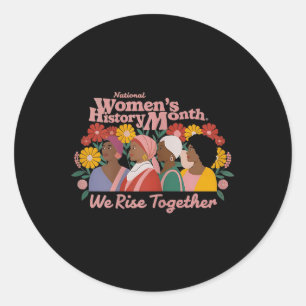 Sticker Rond Histoire nationale des femmes Mois Autonomisation