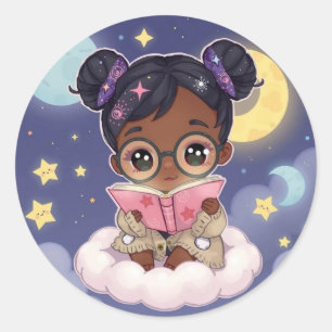 Sticker Rond Histoire nocturne
