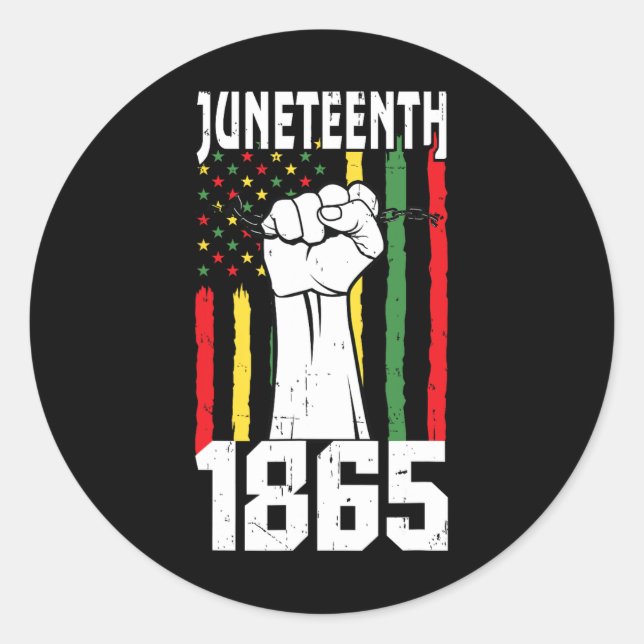 Sticker Rond Histoire noire afro-américaine 1865 1865 2 (Devant)