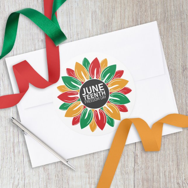 Sticker Rond Histoire noire afro-américaine JunetDix Sunflowe (Créateur téléchargé)