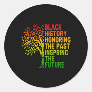 Sticker Rond Histoire noire honorant le passé Fierté africaine