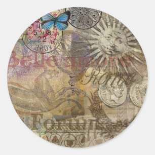 Sticker Rond Histoire romaine Italie Voyage Vacances Ville