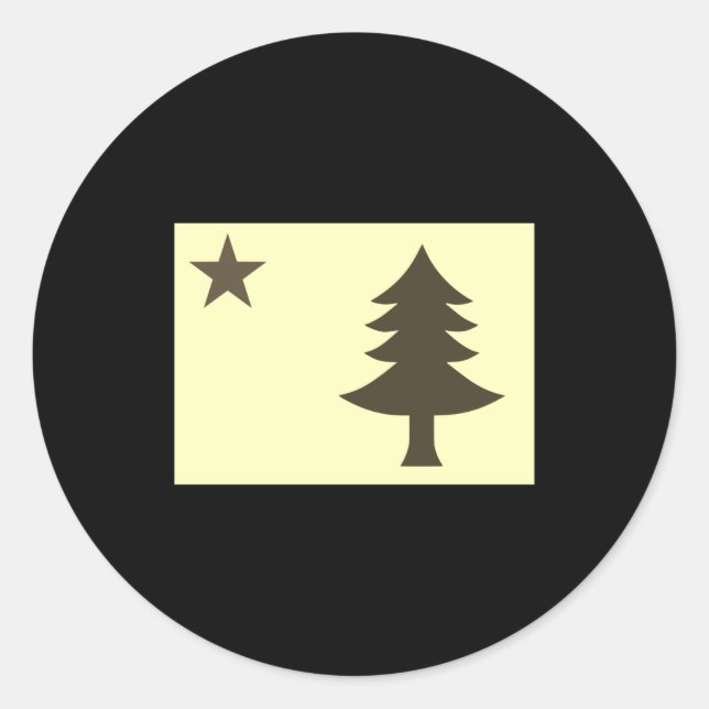 Sticker Rond Historic Flag Of Maine 1901 1909  (Devant)