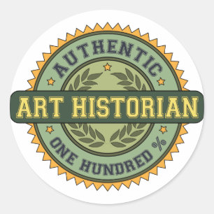 Sticker Rond Historien de l'art authentique