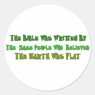 Sticker Rond Historiens de la Terre plate