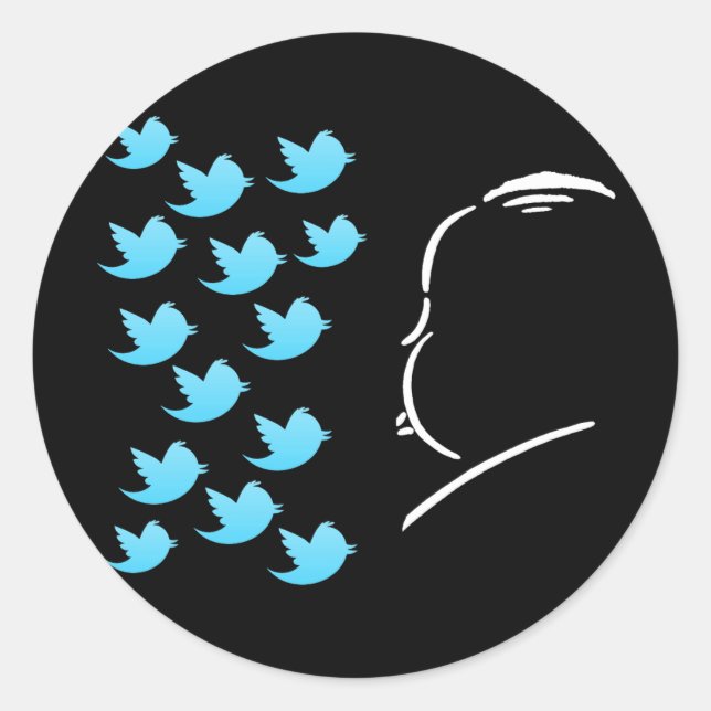 Sticker Rond Hitch and Tweets (Devant)