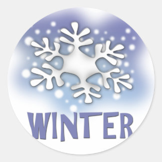 Sticker Rond Hiver