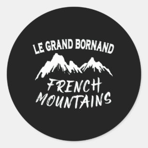 Sticker Rond Hiver En Français Le Grand Bornand