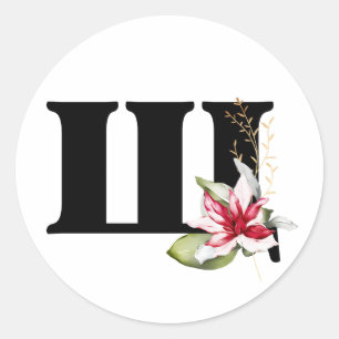 Sticker Rond hiver MONOGRAM Bulgare alphabet cyrillique Classe