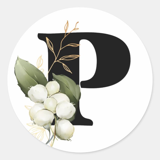 Sticker Rond hiver MONOGRAMME alphabet cyrillique bulgare  Clas (Devant)