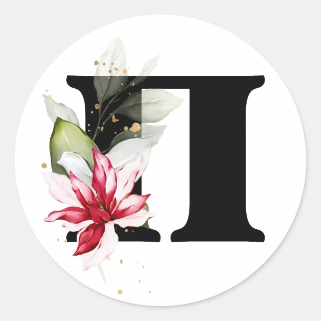 Sticker Rond hiver MONOGRAMME alphabet cyrillique bulgare  Clas (Devant)