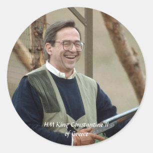 Sticker Rond HM King Constantine II de Grèce