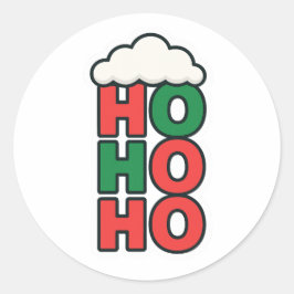 Sticker Rond Ho Ho Ho