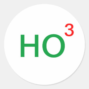 Sticker Rond Ho Ho Ho Ho à la troisième puissance
