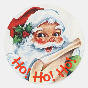 Sticker Rond Ho ! Ho ! Ho ! Noël du Père Noël