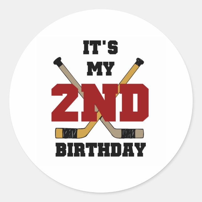 Sticker Rond Hockey 2e anniversaire (Devant)